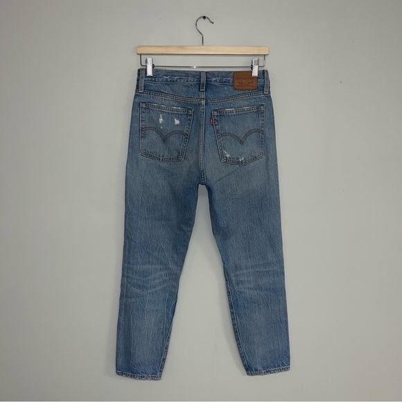 Levi’s Jeans Women's Size 27 Wedgie Icon Fit High-Waist Distressed Tapered Leg - Picture 7 of 16